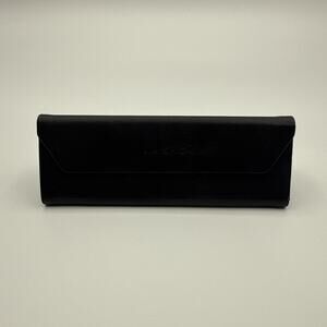 Vía Spiga Black Eyeglass Case Sunglasses Glasses Trifold 6 1/2”